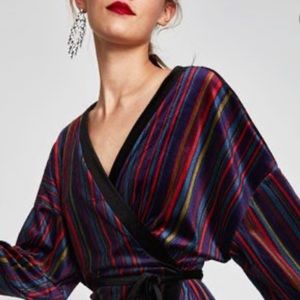 Zara velvet kimono dress